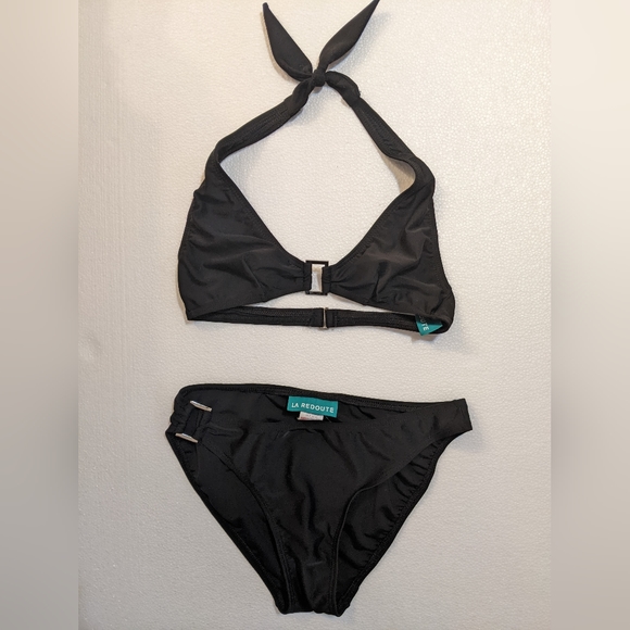 Black Vintage Bikini buckle details tie back - Picture 2 of 6